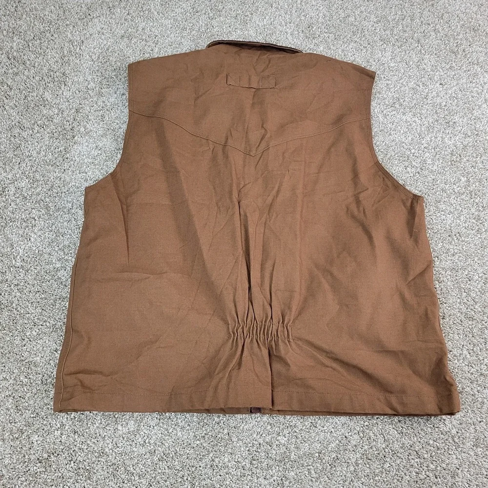 NWT Wyoming Traders Mens Large Brown Corduroy Collar Concealed Carry Vest